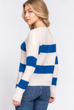 Royal Blue Stripe Sweater-Sandi's Styles