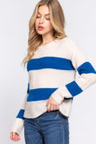 Royal Blue Stripe Sweater-Sandi's Styles