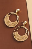 Boho Raffia Hoop Earrings-Sandi's Styles