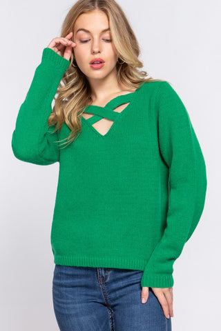 Green Sweater-Sandi's Styles