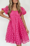 Pink Textured Dress-Sandi's Styles