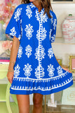 Blue and White Dress-Sandi's Styles