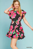 Black and Floral Dress-Sandi's Styles