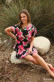 Black and Floral Dress-Sandi's Styles