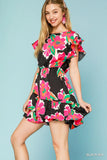 Black and Floral Dress-Sandi's Styles