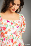 White Floral Print Dress-Sandi's Styles