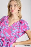 Pink and Blue Peplum Top-Sandi's Styles