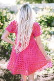 Pink Textured Dress-Sandi's Styles