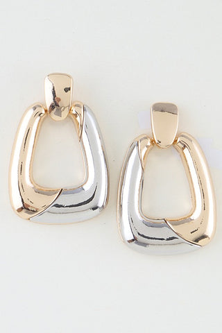 Gold and Silver Drop Earrings-Sandi's Styles