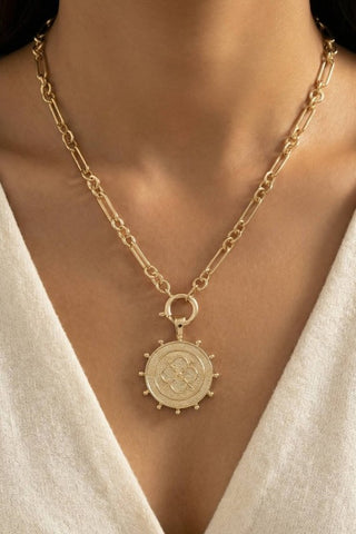 Clover Coin Necklace-Sandi's Styles