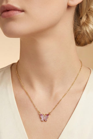 Pink Butterfly Necklace-Sandi's Styles