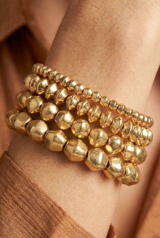 Gold Beaded Bracelet set-Sandi's Styles