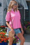 Light Pink Top with Stripe Trim-Sandi's Styles