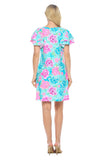 Sky Blue Floral Dress