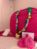 Green Print Scarf Necklace-Sandi's Styles