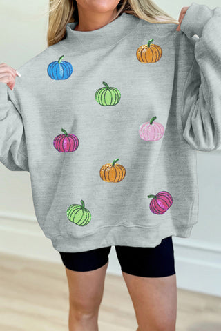Multi Color Pumpkin Sequin Check Top-Sandi's Styles