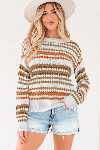 Brown Stripe Sweater