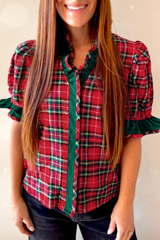 Christmas Plaid Top-Sandi's Styles