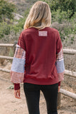 Burgundy Patchwork Top-Sandi's Styles