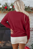 Burgundy Red Taupe Sweater-Sandi's Styles