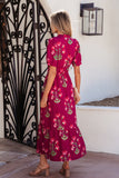 Red Midi Dress-Sandi's Styles
