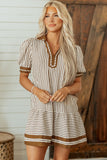 Brown Stripe Dress