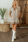 Brown Stripe Dress