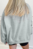 Gray with Pink Pumpkin Sequin Check Top