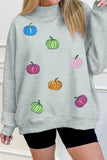 Multi Color Pumpkin Sequin Check Top-Sandi's Styles