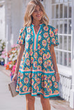 Teal Leopard Print Dress-Sandi's Styles