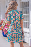 Teal Leopard Print Dress-Sandi's Styles