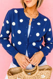 Blue Polka Dot Cardigan-Sandi's Styles