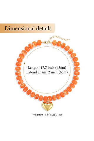 Orange Beaded Necklace