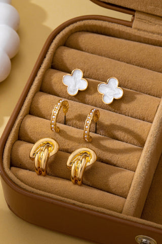 Clover trio earring set