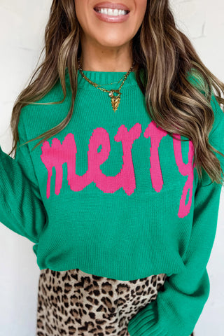 Green Merry Sweater-Sandi's Styles