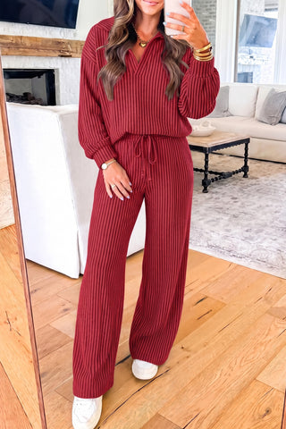 Burgundy Pant Set-Sandi's Styles