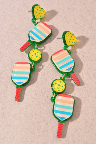 Pickleball Earrings-Sandi's Styles