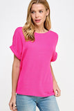 Pink Ribbed Top-Sandi's Styles