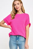 Pink Ribbed Top-Sandi's Styles