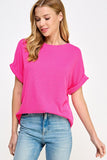 Pink Ribbed Top-Sandi's Styles