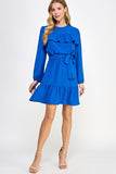 Royal Blue Ruffle Dress-Sandi's Styles