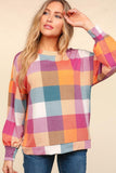 Plaid Fall Top Curvy-Plus Size-Sandi's Styles