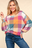 Plaid Fall Top Curvy-Plus Size-Sandi's Styles