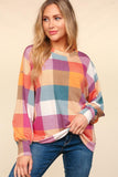 Plaid Fall Top Curvy-Plus Size-Sandi's Styles