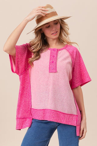 Pink French Terry Top-Sandi's Styles