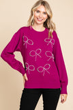 Magenta Bow Sweater-Sandi's Styles