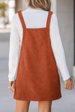 Rust Corduroy Overall Dress-Sandi's Styles