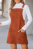 Rust Corduroy Overall Dress-Sandi's Styles