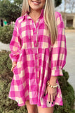 Pink Plaid Dress-Sandi's Styles