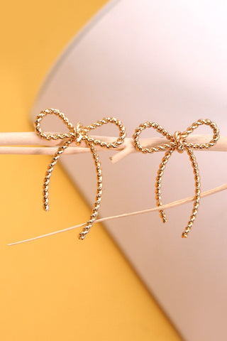 Rope bow earrings-Sandi's Styles